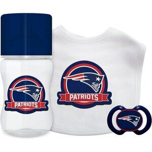 NFL New England Patriots Kickoff Collection, Football Bib, Bottle and Pacifier